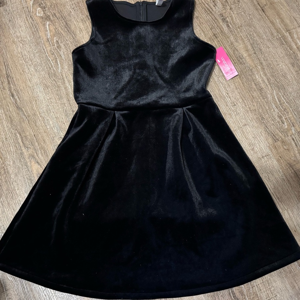 Xhilaration Black Velvet Kids Dress
